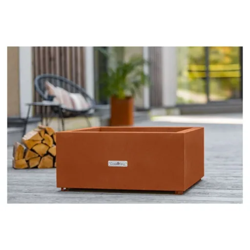 Corten Steel Fire Pit, 70cm Garden Fire Bowl