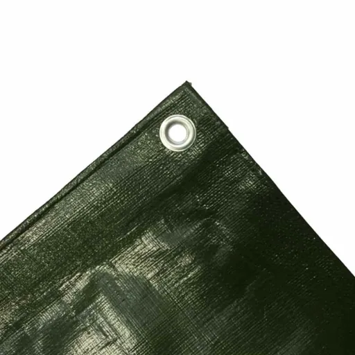 5x8m Heavy Duty Waterproof Tarp, Green, 210g/m²