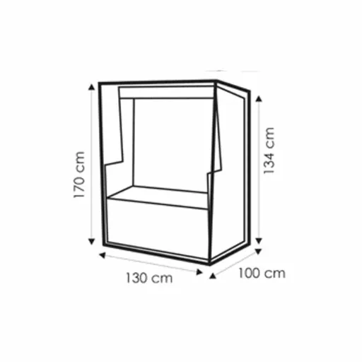 Beach Chair Cover, Transparent, Weatherproof, 130x100x170/134cm
