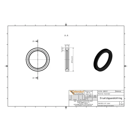 DN32 Pipe Seal, Drain Pipe Replacement Seal
