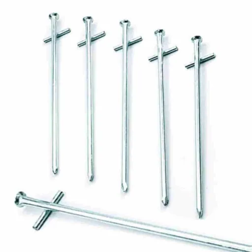 Rock Tent Stakes - 5 Pack, Steel Ground Stakes for Camping & Gardening