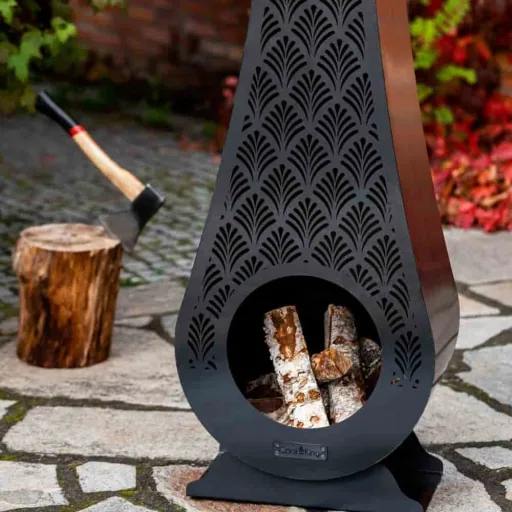 Ankara Garden Chiminea: Steel Outdoor Fireplace & Patio Heater