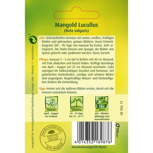 Lucullus Swiss Chard Seeds - Garden Vegetable Seeds