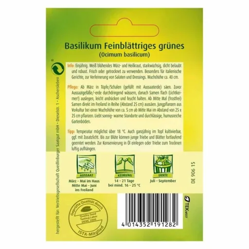 Finely Leafed Green Basil