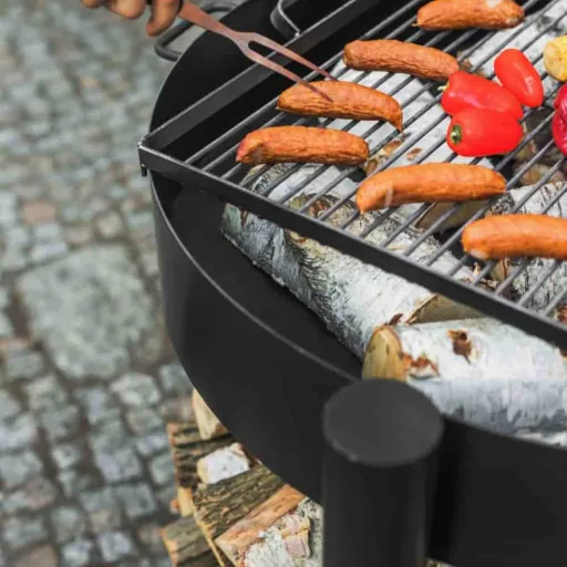 60cm Steel Fire Pit - Handcrafted Garden Fire Bowl