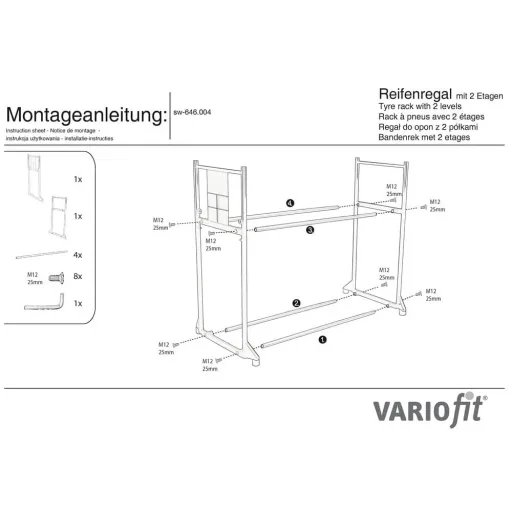Heavy Duty Tire Rack: 2-Tier Storage for Garage or Workshop