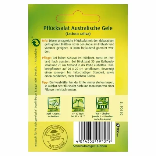 Loose Leaf Lettuce Australian Yellow