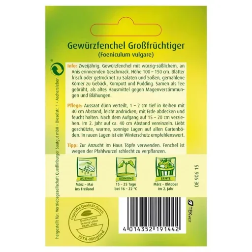 Spice Fennel, Large-fruited