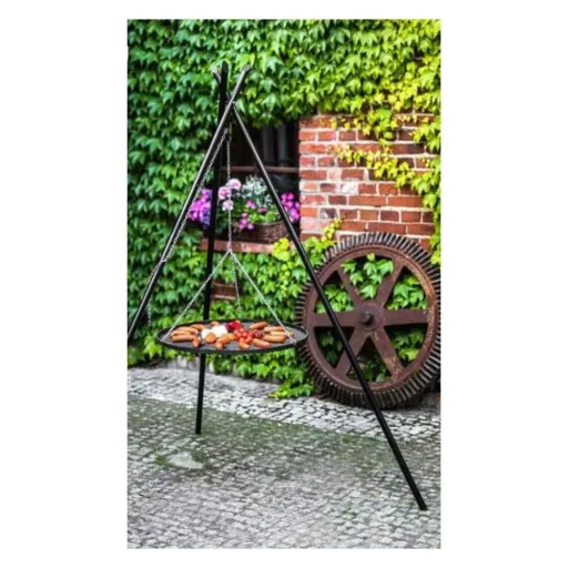Swivel Grill, Tripod Grill, Garden Grill with Stainless Steel Grate