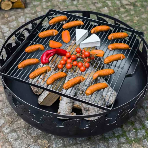 80 cm Steel Fire Pit for Garden & Outdoor Use
