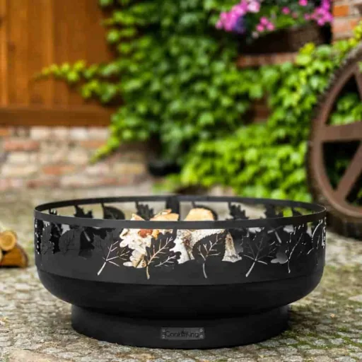 80 cm Steel Fire Pit for Garden & Outdoor Use