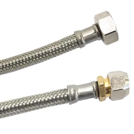 Stainless Steel Braided Water Hose, Flexible Plumbing Connector - DN8, 1000mm