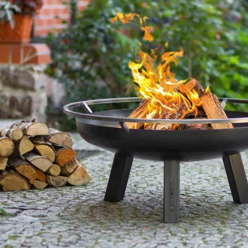 70cm Steel Fire Pit | Garden & Patio Fire Bowl