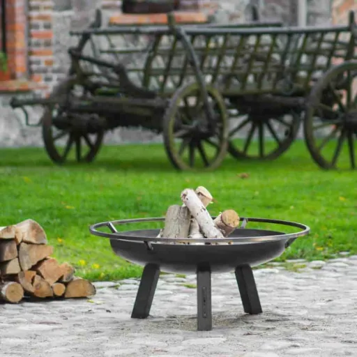 70cm Steel Fire Pit | Garden & Patio Fire Bowl