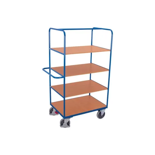 High Shelf Cart with 3 Foldable Shelves Type M + EasySTOP