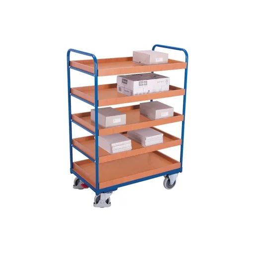 5-Tier Utility Cart, Rolling Service Cart, 250 kg Load Capacity