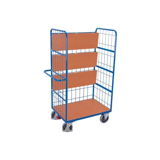Folding Shelf Cart with 3 Shelves, EasySTOP, 500kg Capacity