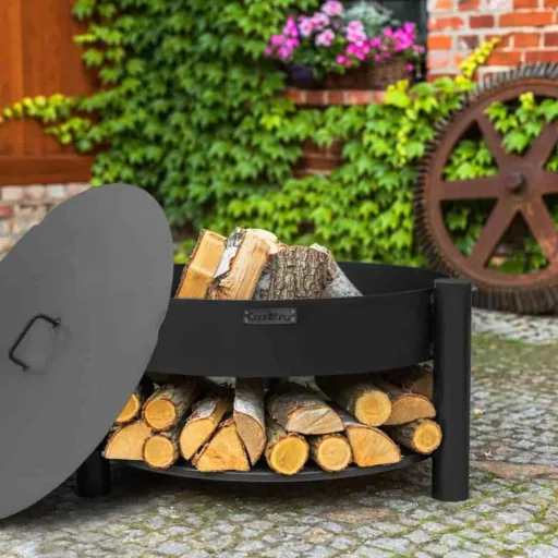 Montana Fire Pit - 60cm Natural Steel Garden Fire Bowl