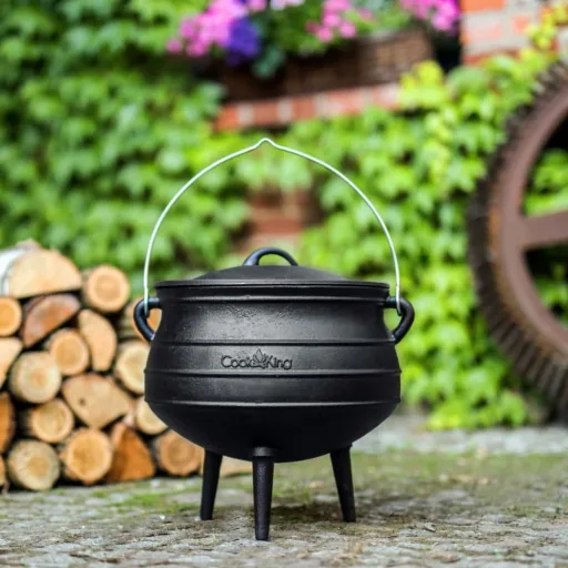 13-Liter Cast Iron Cooking Pot for Open Fire