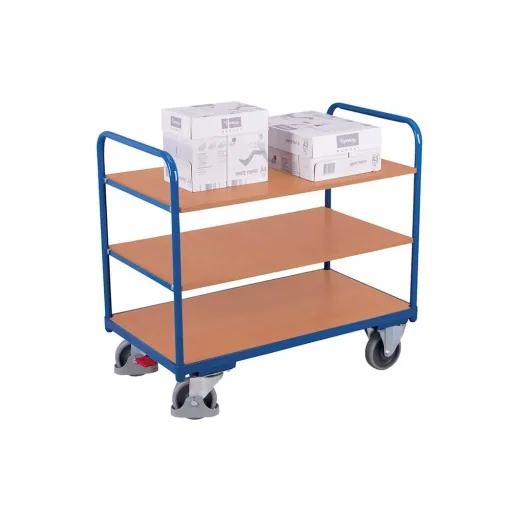 3-Tier Shelf Cart - 250 kg Capacity - Rolling Workshop Trolley