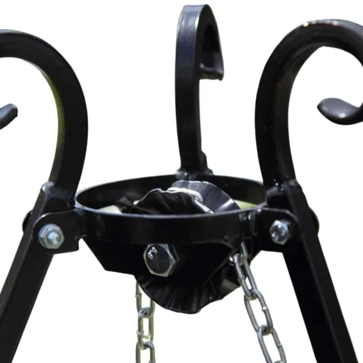 Tripod Swing Grill, 70cm Stainless Steel Grate, Adjustable Height