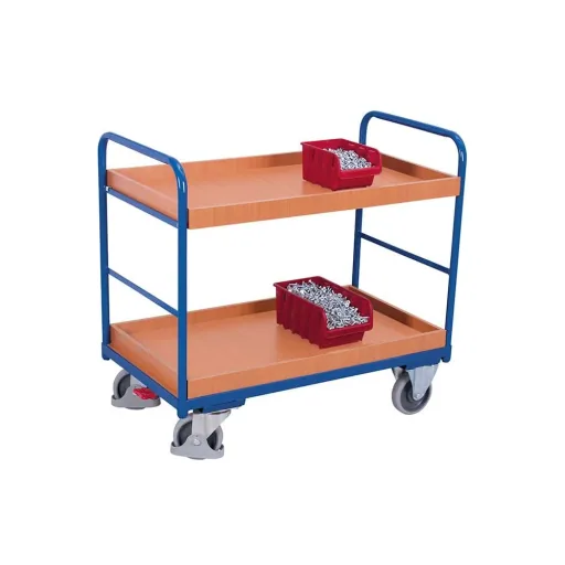 Rolling Utility Cart - 2 Shelf, 250 kg Capacity, EasySTOP