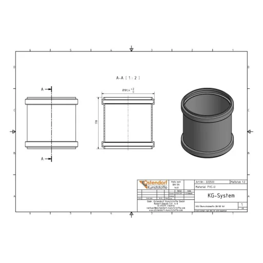 KGU Sewer Pipe Coupling DN/OD 160
