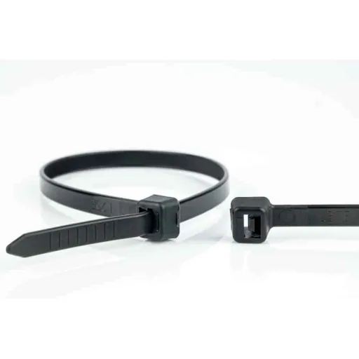 Heavy Duty Black Cable Ties, 710mm x 9mm, 100-Pack - UV Resistant Zip Ties