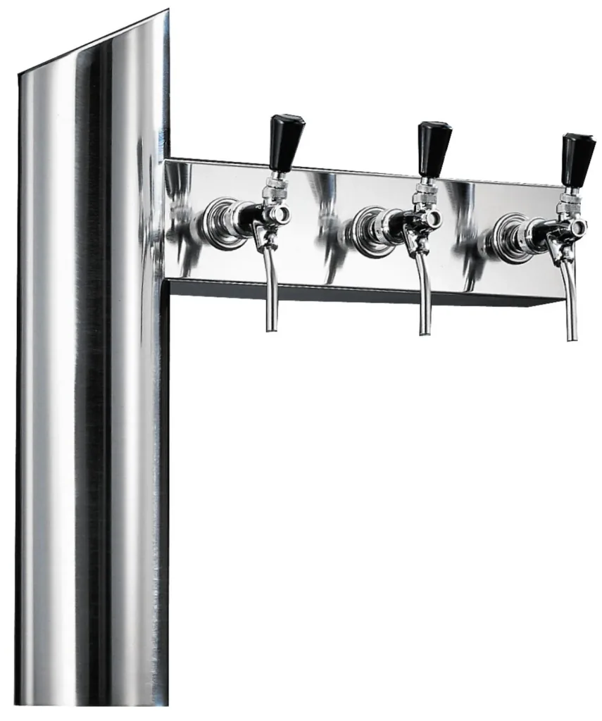 Beer tower, model "RJ6", matt stainless steel
