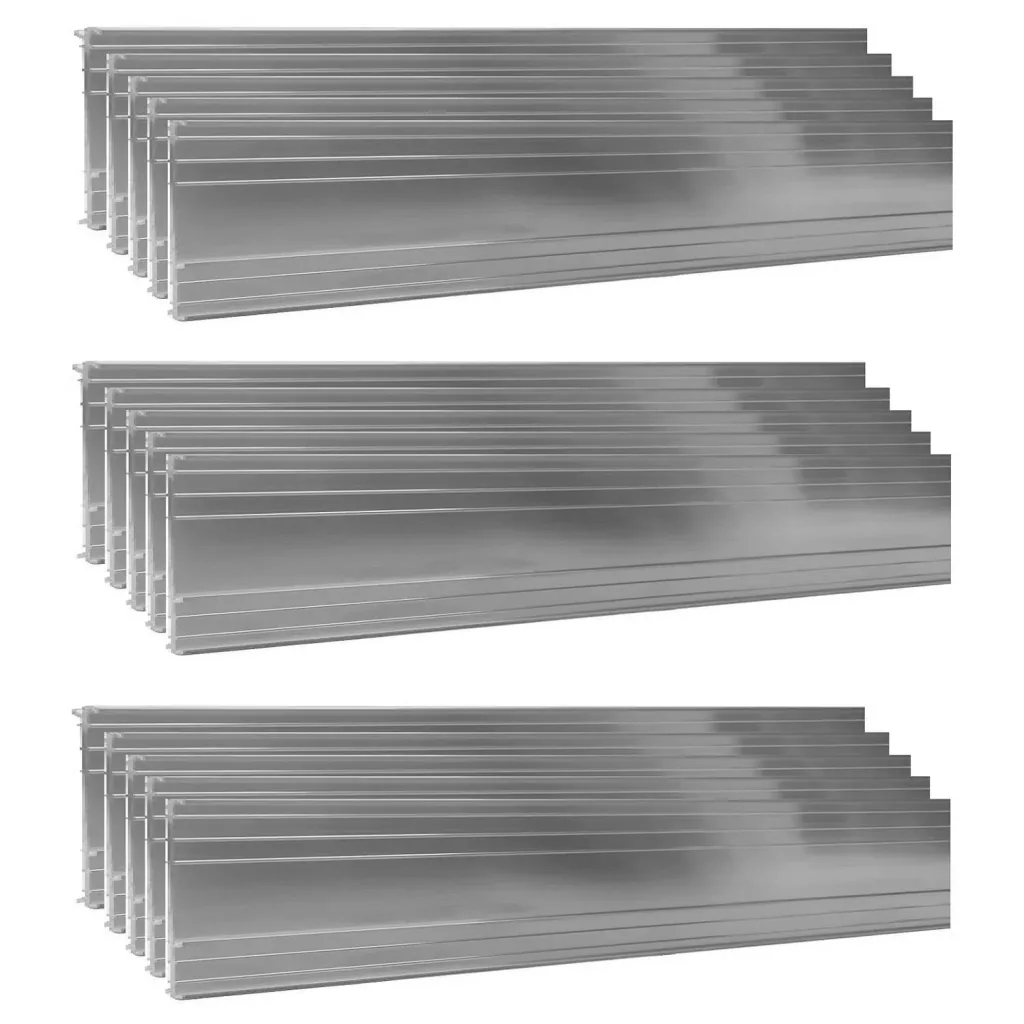 Ultra Strong Aluminium Lawn Edging 10cm x 100cm | Garden edging | Border edging, color: unpainted