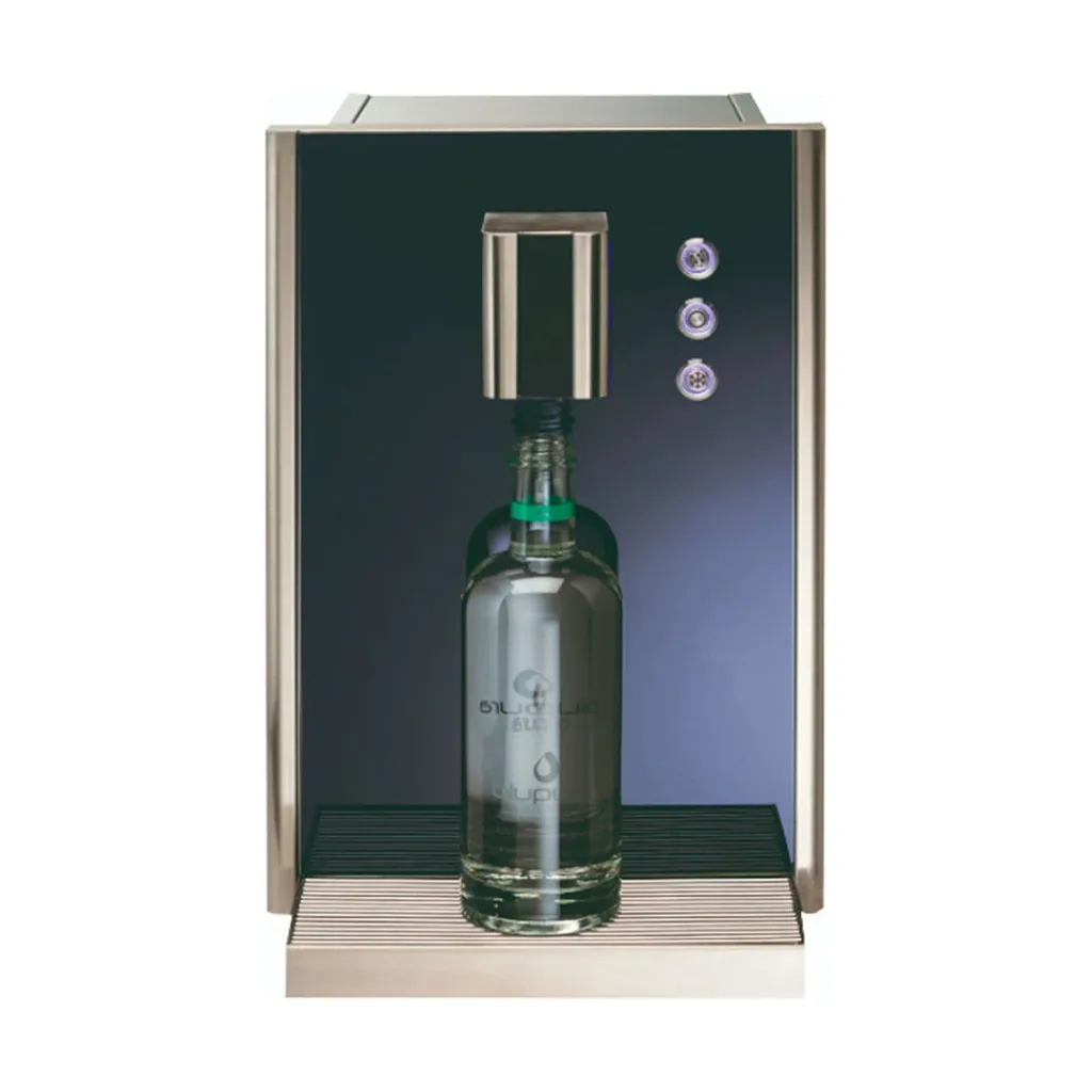 Water dispenser, soda maker, carbonated water maker, sparkling water maker, warm carbonator - Bluglass hot 30 fizz, on table
