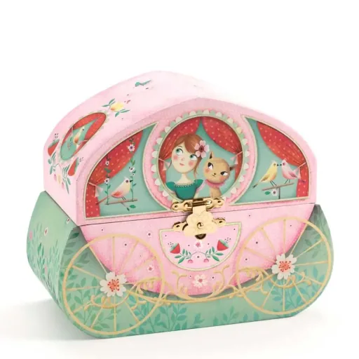 Djeco jewelry box with music box girl with cat