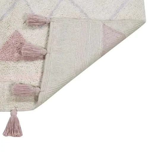 Lorena Canals carpet aztec pattern nature pink, Size: 140 x 200 cm