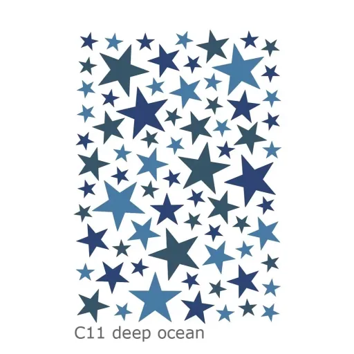 Lilipinso Wall Sticker Basics Mixed stars, Color: Deep Ocean