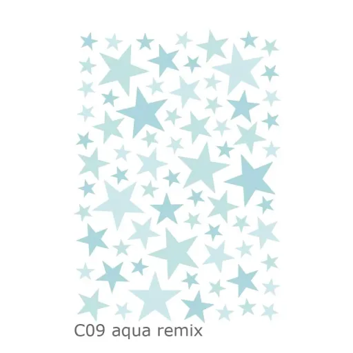 Lilipinso Wall Sticker Basics Mixed stars, Color: Deep Ocean
