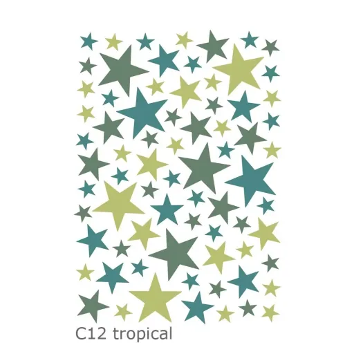 Lilipinso Wall Sticker Basics Mixed stars, Color: Deep Ocean