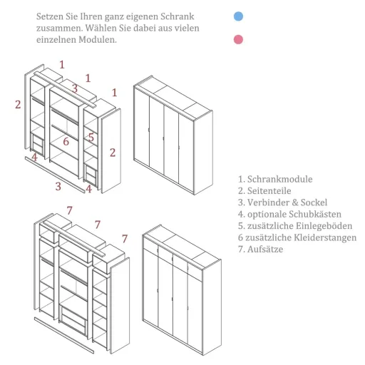Muba Bespoke System Cupboard module 2-door
