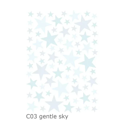 Lilipinso Wall Sticker Basics Mixed stars, Color: Dusty Ice Blue