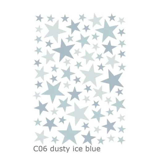 Lilipinso Wall Sticker Basics Mixed stars, Color: Dusty Ice Blue