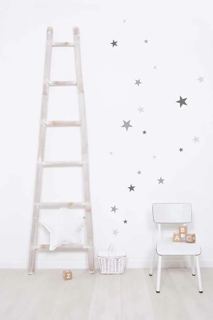 Lilipinso Wall Sticker Basics Mixed stars, Color: Dusty Ice Blue