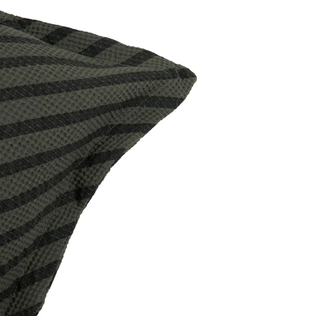 Nobodinoz LANDSCAPE Pillow - waffle pattern, 45 x 45 cm, color: Striped Vetiver