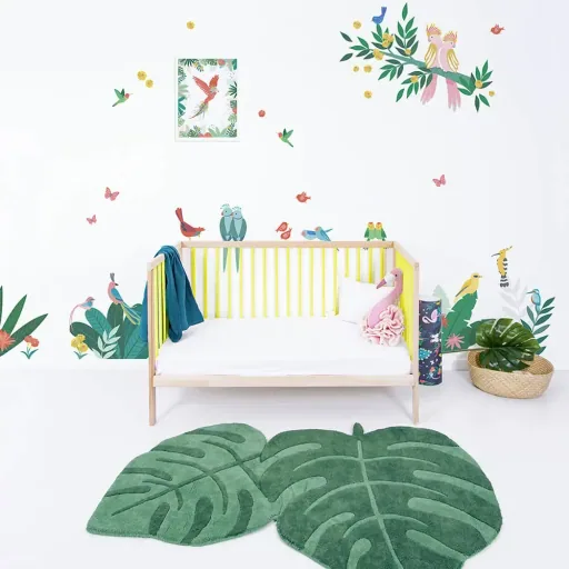 Lilipinso Wall Sticker A3 Tropical birds colorful