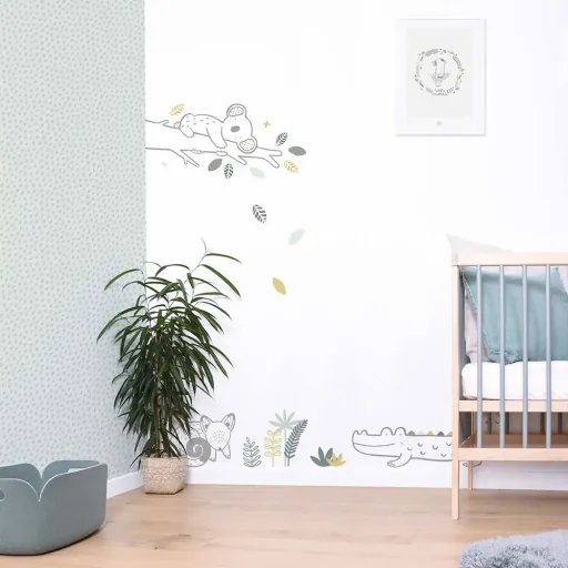 Lilipinso Wall Sticker XL Small Koala on Ast gray green