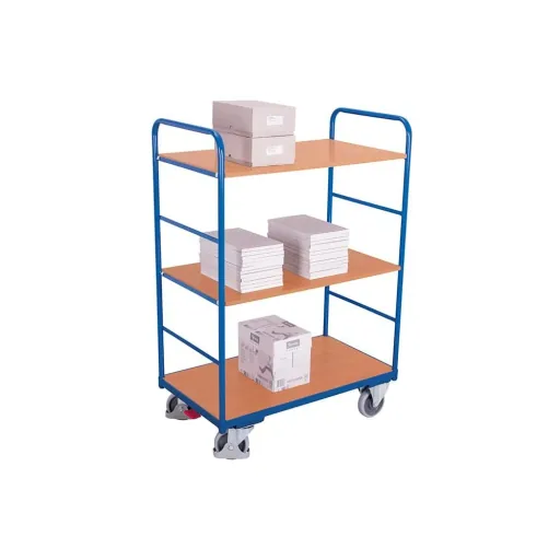 High shelf trolley 3 shelves 250 load capacity Type L + EasySTOP
