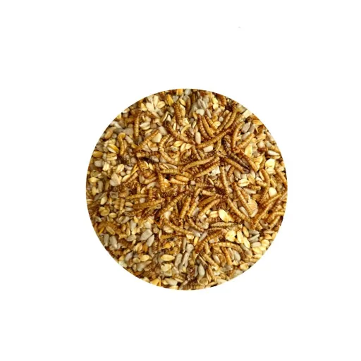 Wild Bird Food 20 kg, Deluxe No Waste Bird Seed with Mealworms for Wild Birds