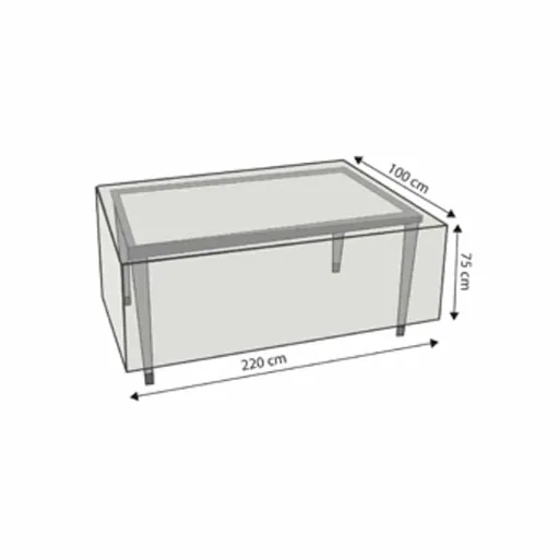 Rectangular Garden Table Cover - 220x100x75cm Waterproof Patio Furniture Protector