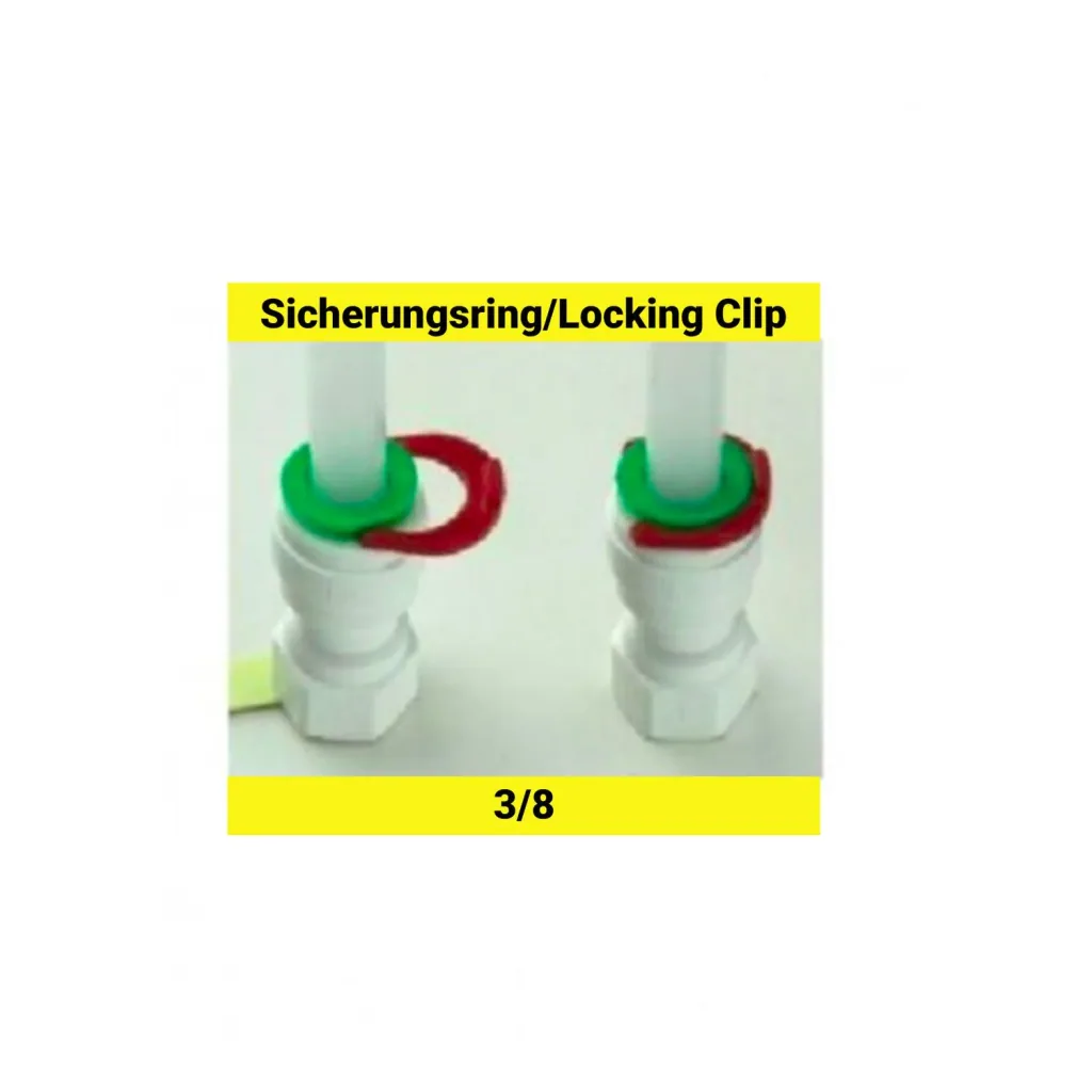 Circlip, Retaining ring for 3/8" hose & connector - Red, for beer lines & tap systems