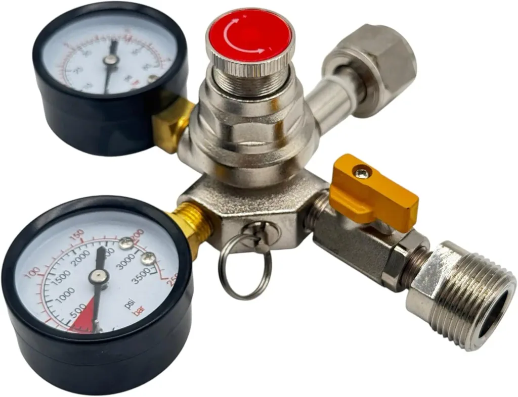 Pressure reducer, pressure regulator CO2 for beer tap system, 3 bar, 1-line