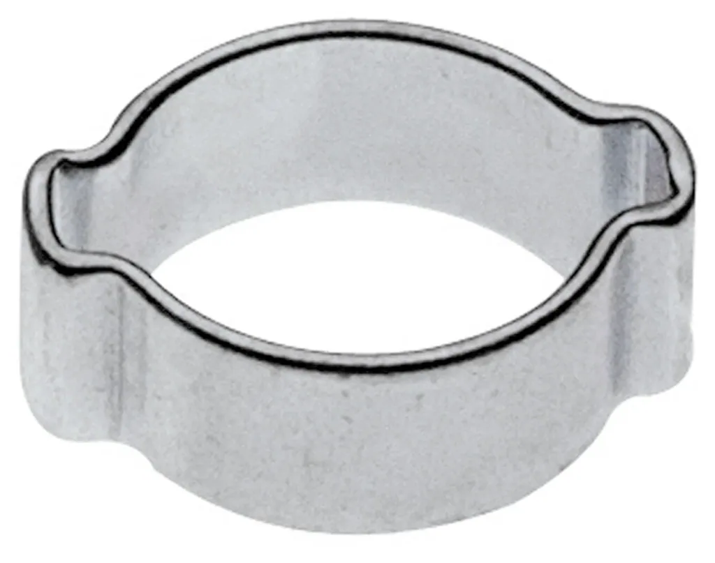 Double ear hose clamp, clip - 7 mm, stainless steel