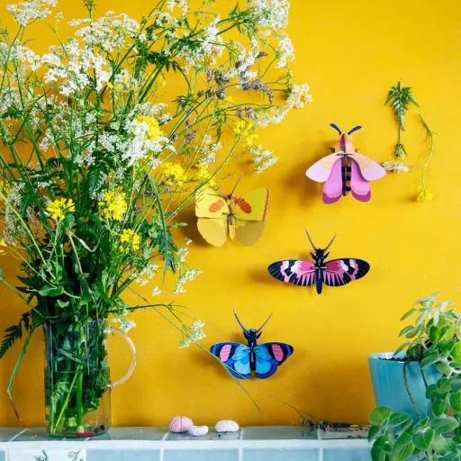 Studio Roof 3D butterfly yellow cardboard
